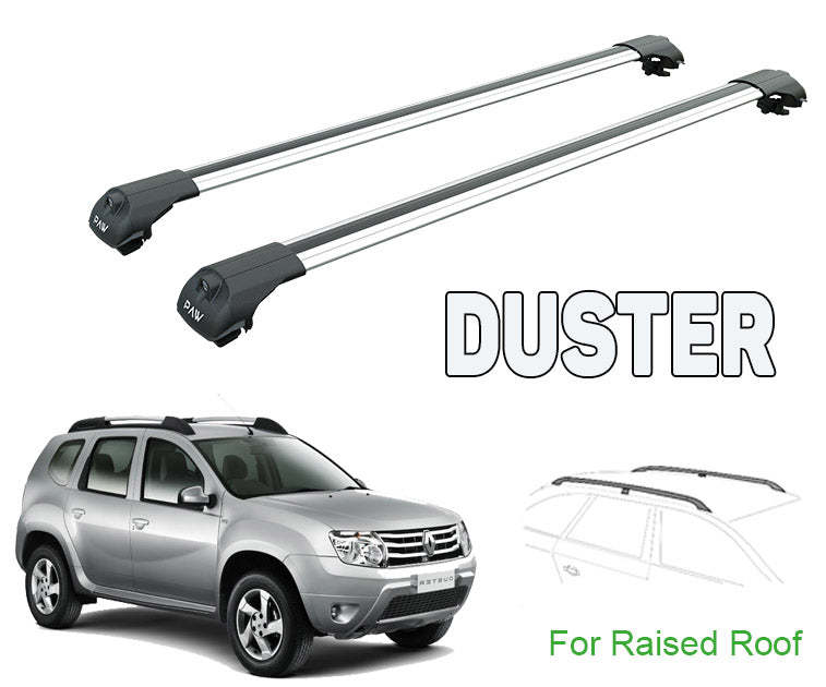 Dacia Duster Roof Rack Bars For Vehicles With Raised Roof Rails 2010-2014 Silver Color