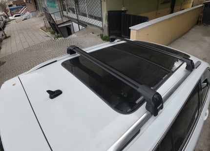 Volkswagen Tiguan Roof Rack Bars For Vehicles With Raised Roof Rails Silver Color