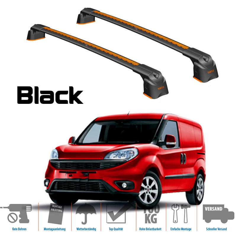 for Fiat Doblo Roof Rack Cross Bars Black Color