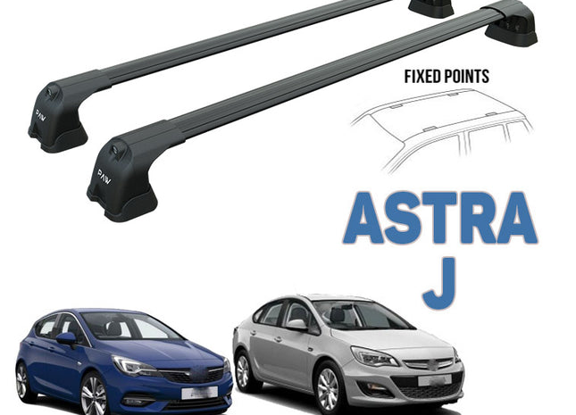 For Opel Vauxhall Astra J Roof Racks Cross Bars Rails Top Carrier Alu Black