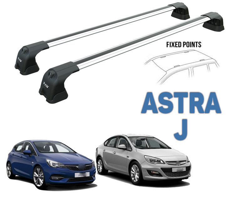 For Opel Vauxhall Astra J Roof Racks Cross Bars Rails Top Carrier Alu Silver