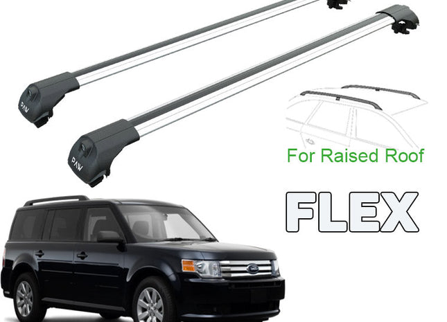 to fit Ford Flex Roof Rack Cross Bars Silver Color 2008-2013
