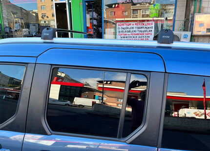 For Ford Tourneo Connect Roof Rack Cross Bars Metal Bracket Flush Rail Alu Black 2014-2021