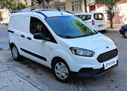 For Ford Courier Van 2014-2023 Pcs Roof Rack + 2Pcs Aluminium Cross Bar, Metal Bracket, Lockable, Silver