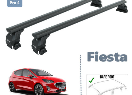 For Ford Fiesta Roof Rack System Carrier Cross Bars Aluminum Lockable High Quality of Metal Bracket Black
