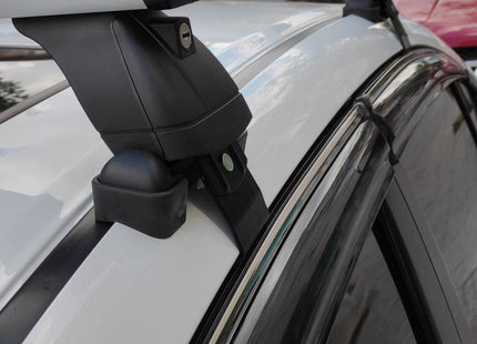 compatible with Mitsubishi Mirage G4 Sedan vehicle 2014- Up on with Normal Roof Rack Black Color Pro 4