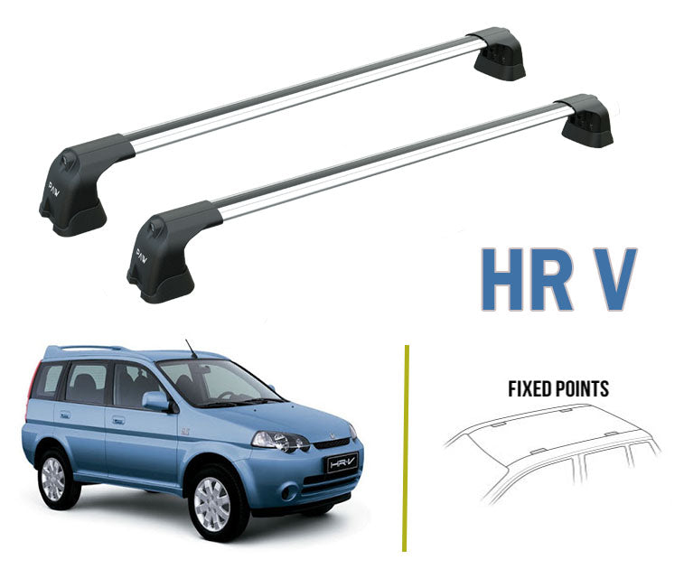 Honda HRV Roof Racks Cross Bars Rails Top Carrier Alu Silver 2PCS 1999-2005