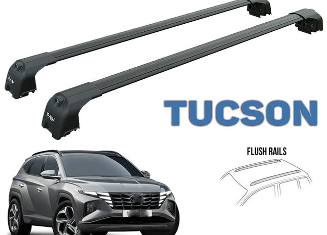 fit for Hyundai Tucson Roof Rack Cross bars Black 2021- Up