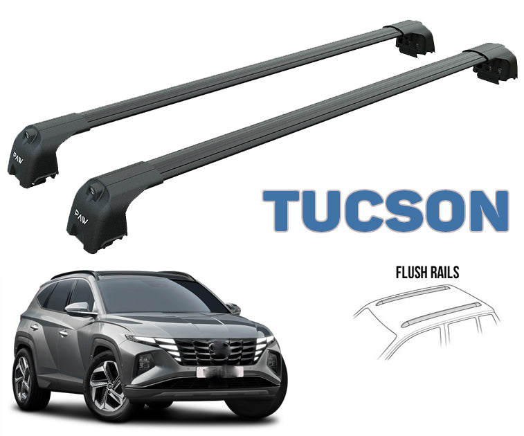 fit for Hyundai Tucson Roof Rack Cross bars Black 2021- Up