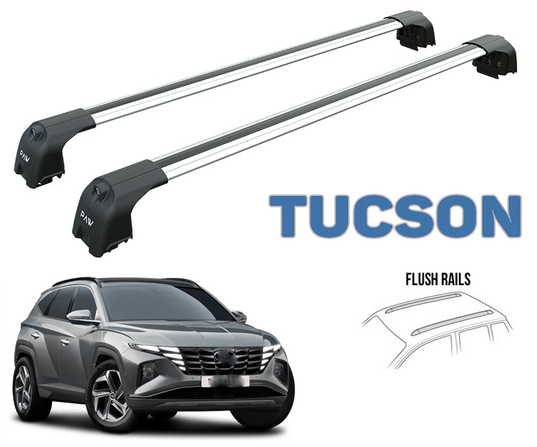 to fit Hyundai Tucson Roof Rack Cross Bars Silver 2021-->