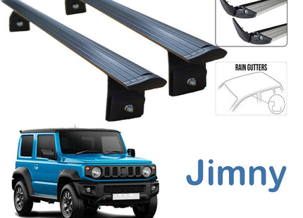 For Suzuki Jimny 3 Roof Rack Bars For Vehicles With Rain Gutters 2018-Up Black