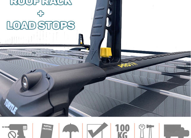 To Fit Ford Transit Connect Roof Rack + Load Stops 4 QTY Sets