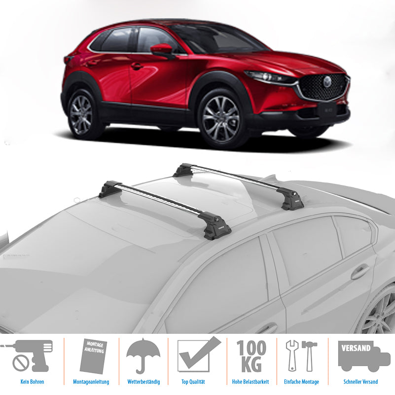 Mazda CX-30 Roof Rack Cross Bars Spacial Series Black Color 2020-->