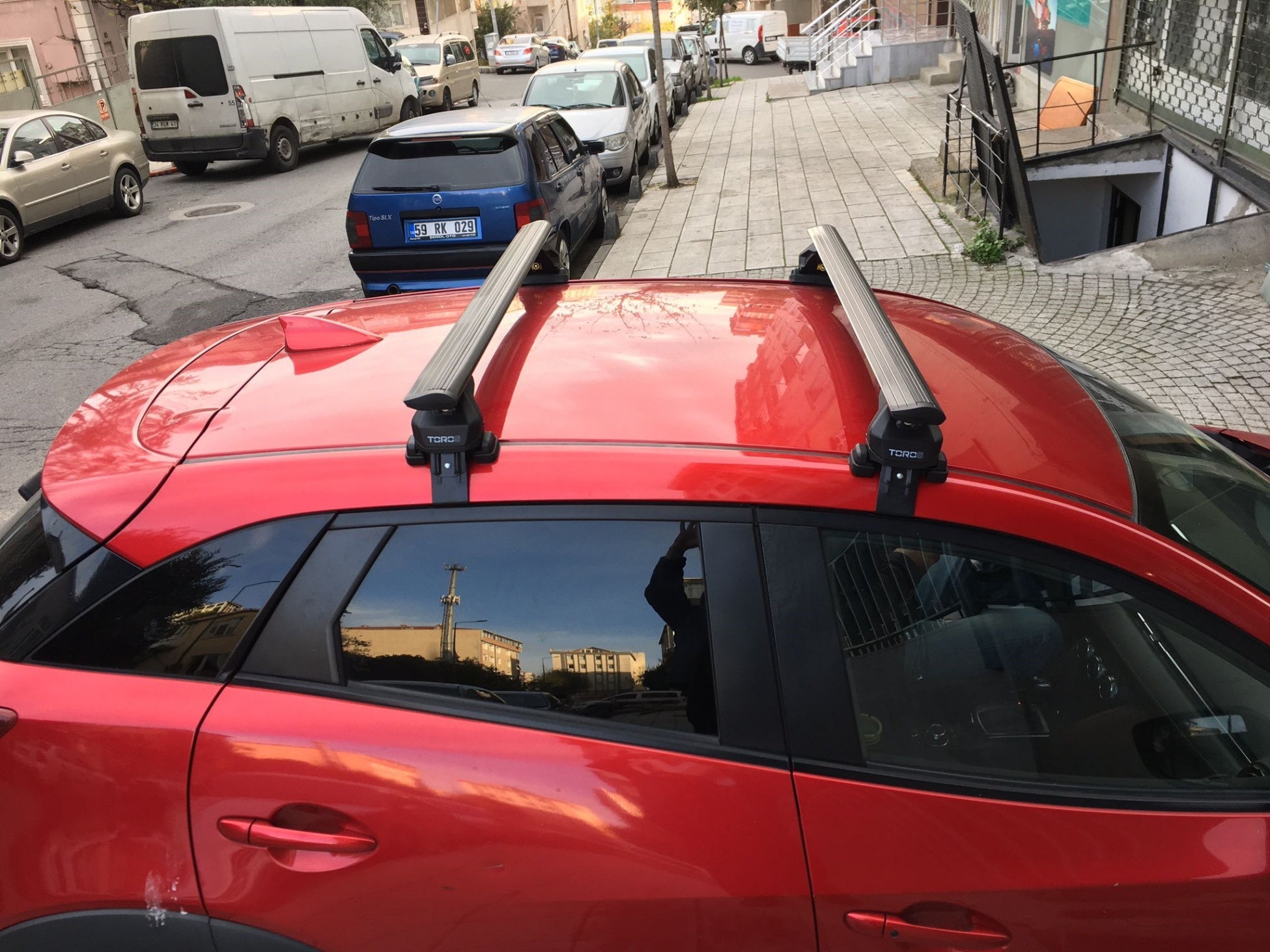 For Mazda CX-3 DK Roof Rack System, Aluminium Cross Bar, Metal Bracket, Normal Roof, Silver