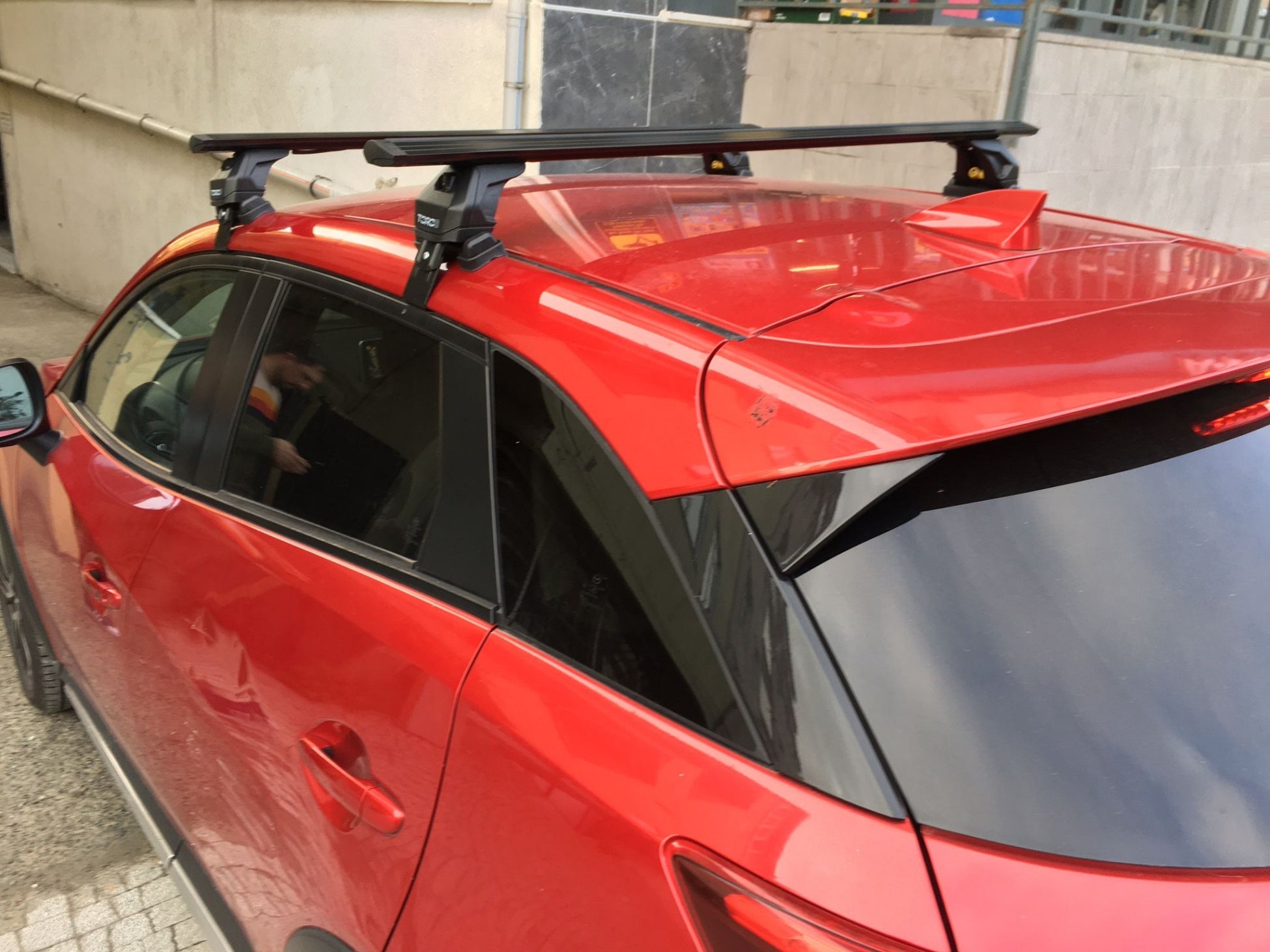 For Mazda CX-3 DK Roof Rack System, Aluminium Cross Bar, Metal Bracket, Normal Roof, Silver