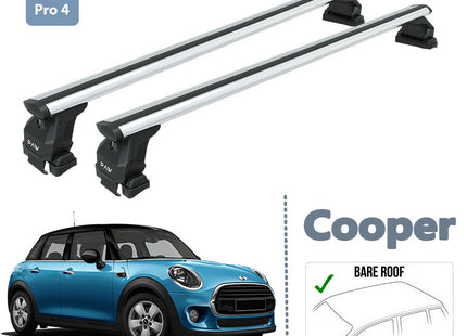 For Mini F55 Cooper Roof Rack System Carrier Cross Bars Aluminum Silver Pro 4 2014- Up
