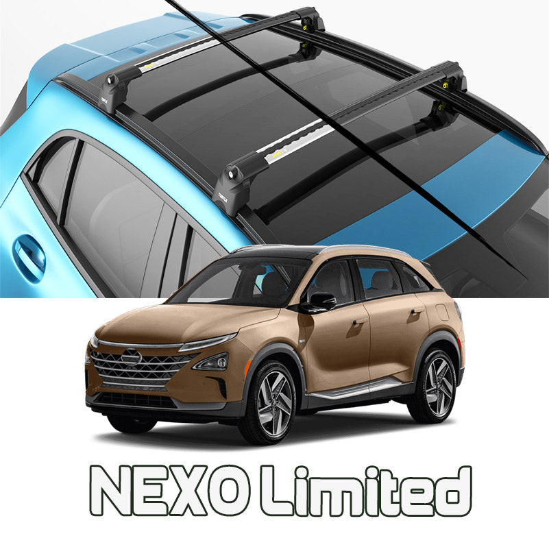 Nexo Roof Rack-Crossbars Fits to for Flush Roof Rails Black Color