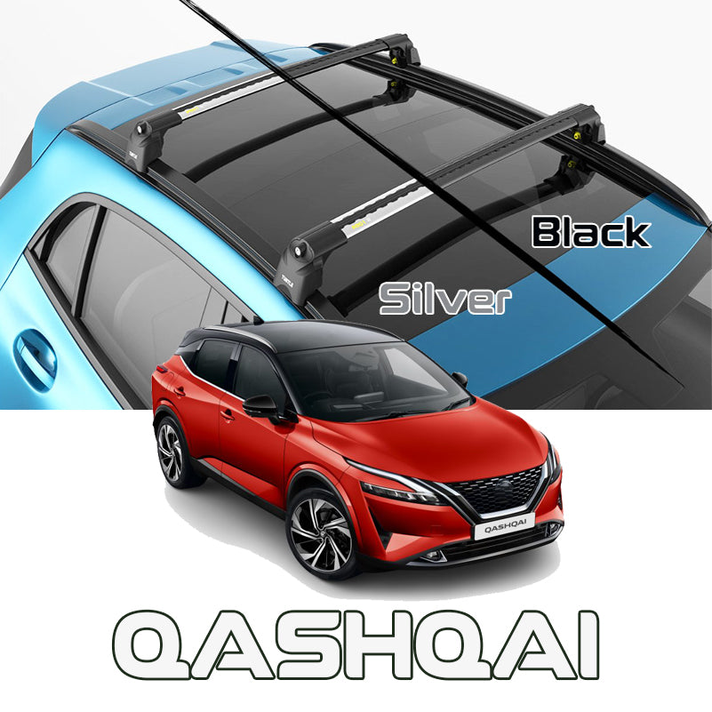 New Nissan Qashqai Roof Rack-Crossbars Fits to for Flush Roof Rails Black Color