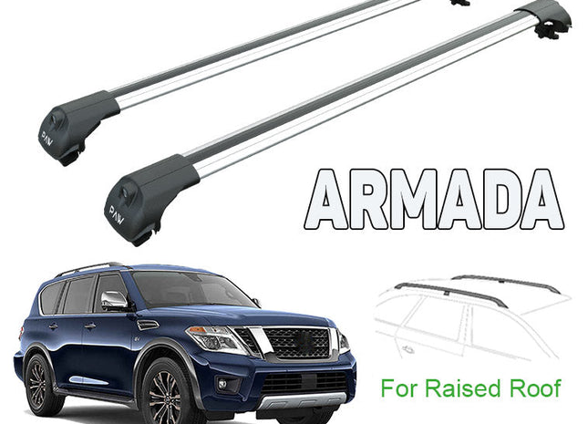 for Nissan Armada Roof Rack Cross Bars Silver