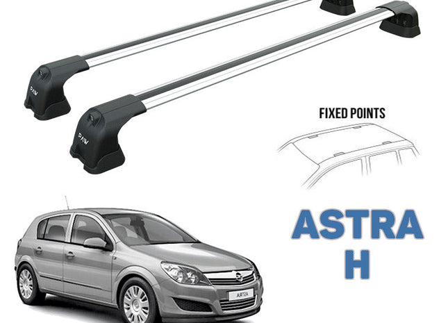 Aluminium Roof bars for cars with standard roof for Vauxhall Astra H 2004-2010 Alu Silver Toros Pro 3