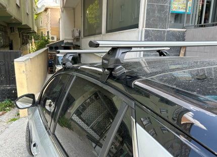 For Peugeot 208 Roof Rack System, Aluminium Cross Bar, Metal Bracket, Normal Roof, Silver