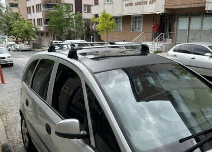 For Opel&Vauxhall Meriva 2014-Up Roof Rack System Carrier Cross Bars Aluminum Lockable High Quality of Metal Bracket Silver