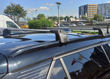 For Ford Puma 2019-Up Roof Rack Cross Bars Metal Bracket Flush Rail Alu Black