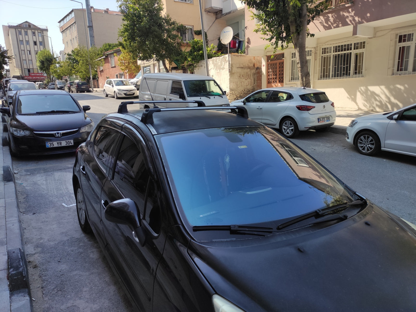 For Peugeot 207 2006-2012 Roof Rack System Carrier Cross Bars Aluminum Lockable High Quality of Metal Bracket Black