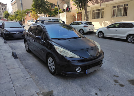 For Peugeot 207 2006-2012 Roof Rack System Carrier Cross Bars Aluminum Lockable High Quality of Metal Bracket Black