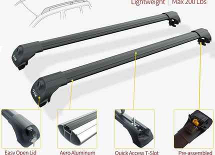 For Suzuki Grand Vitara 2005-2014 Roof Rack System Carrier Cross Bars Black