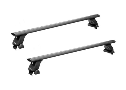 compatible with Mitsubishi Mirage G4 Sedan vehicle 2014- Up on with Normal Roof Rack Black Color Pro 4