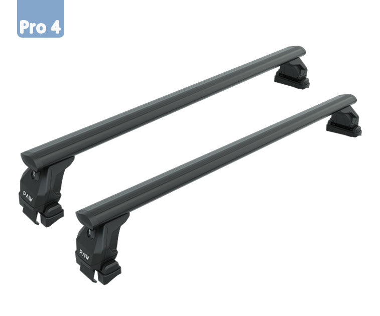 For Peugeot 2008 Lockable Aluminium Roof bars with standard roof Pro 4 Black 2019-->Up