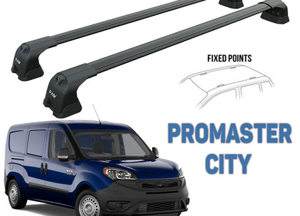 for Ram ProMaster City Roof Rack Cross Bars Black Color 2 qty