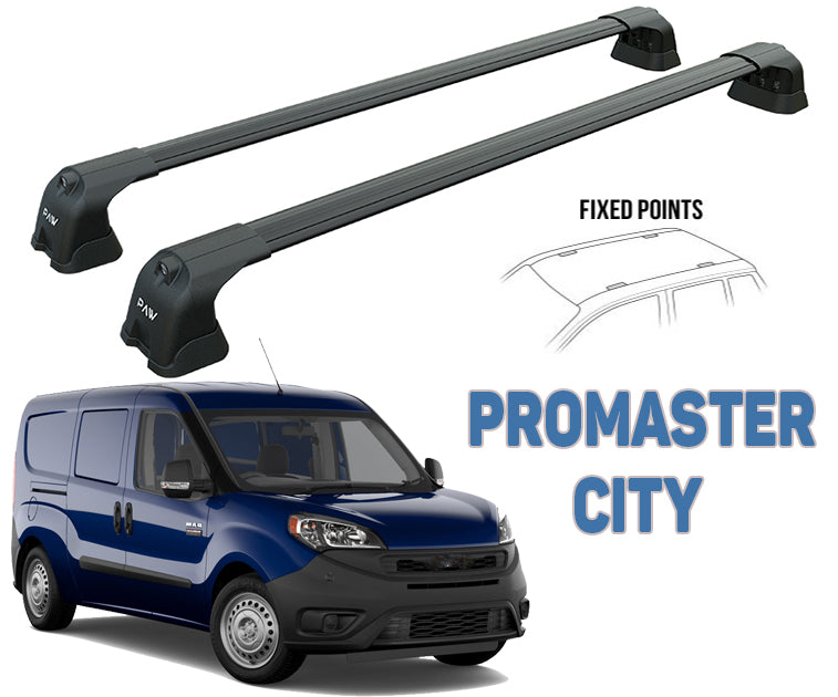 for Ram ProMaster City Roof Rack Cross Bars Black Color 2 qty