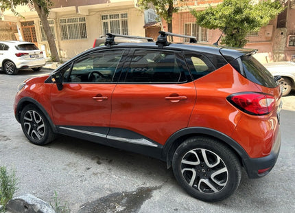 For Renault Captur 2013-2019 Roof Rack System Carrier Cross Bars Aluminum Lockable High Quality of Metal Bracket Black