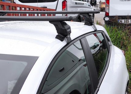 For Renault Clio 5 Roof Rack System Carrier Cross Bars Aluminum Lockable High Quality of Metal Bracket Silver