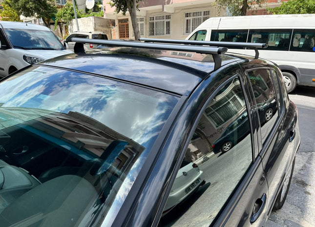 Dacia Sandero Hatcback Roof Rack & Cross Bars Black Color 2013-2020 Pro 5