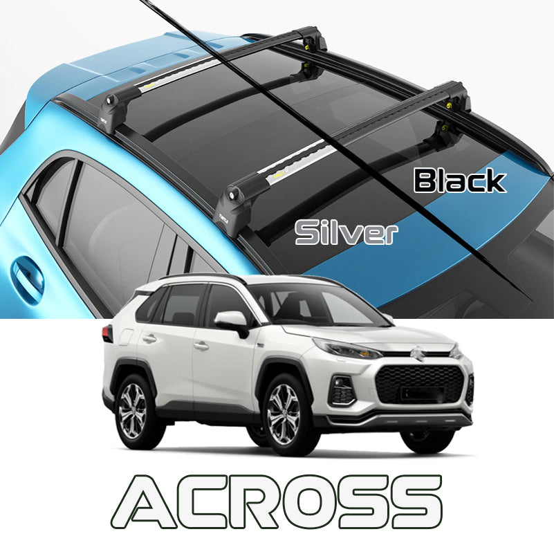 Suzuki Across Roof Rack-Crossbars Fits to for Flush Roof Rails Silver Color