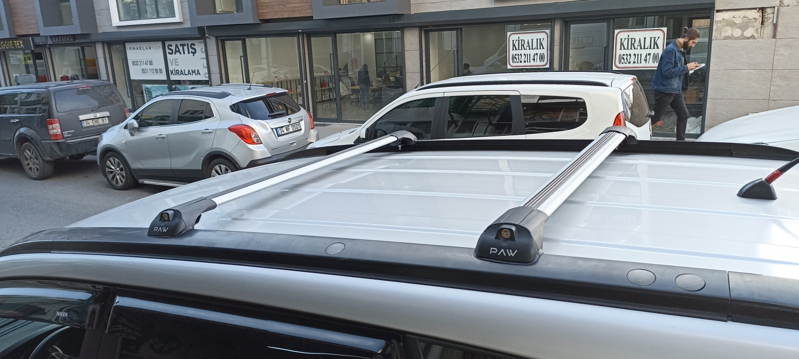 For Volkswagen T-Cross 2019-Up Roof Rack System Carrier Cross Bars Aluminum Lockable High Quality of Metal Bracket Silver