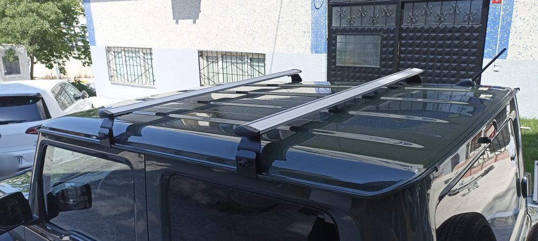 Jeep Gladiator JT Roof Rack Bars For Vehicles With Rain Gutters Silver Color Pro 5 - 0