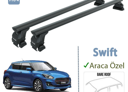 For Suzuki Swift 2017-Up Roof Rack System Carrier Cross Bars Aluminum Lockable High Quality of Metal Bracket Black