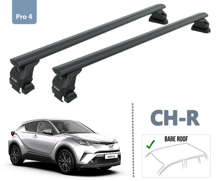 For Toyota CH-R Roof Rack System Carrier Cross Bars Aluminum Black 2016-2023