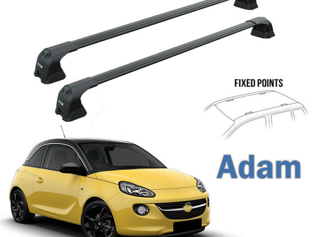 Opel&Vauxhall Adam Racks Cross Bars Rails Top Carrier Alu Black 2013--