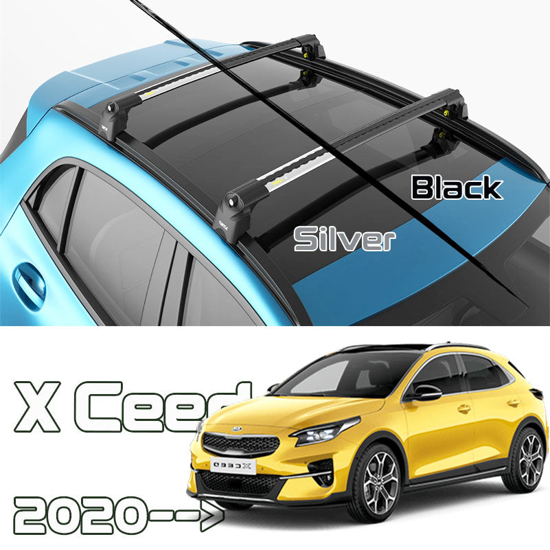 Kia XCeed Roof Rack-Crossbars Fits to for Flush Roof Rails Silver Color