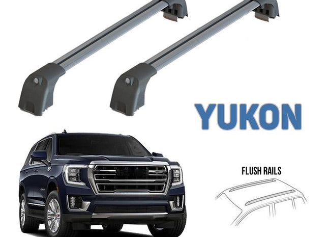 fit for Gmc Yukon Roof Rack Cross bars Black 2021-->
